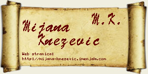 Mijana Knežević vizit kartica